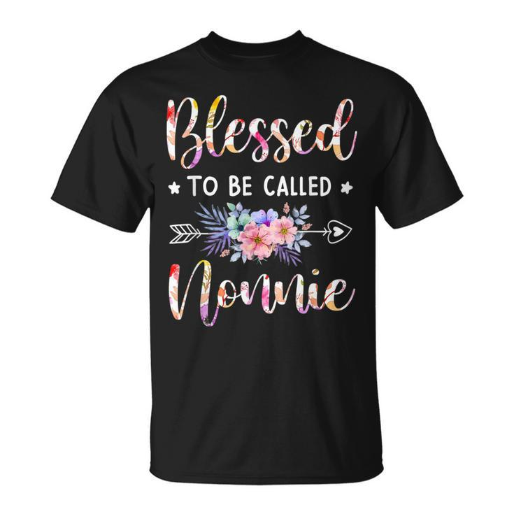 Blessed To Be Called Nonnie Floral T-Shirt