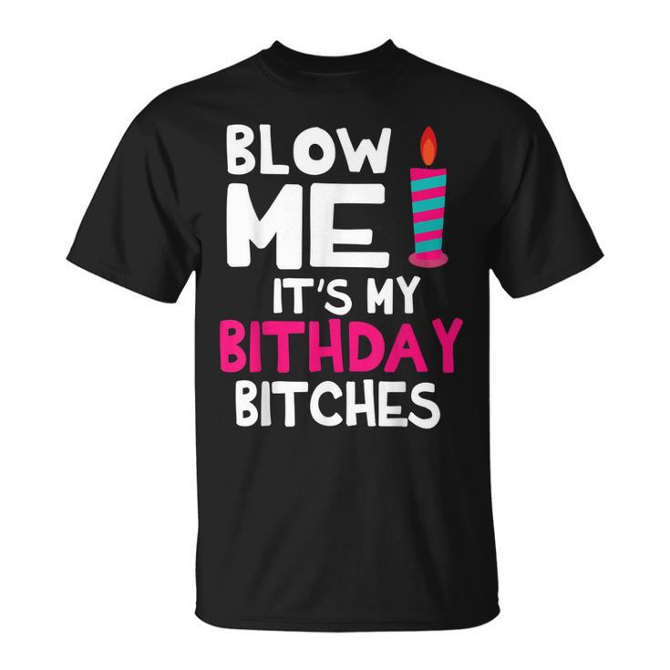 Blow Me Its My Birthday Bitches Happy Me Mom Aunt Daughter Unisex T-Shirt