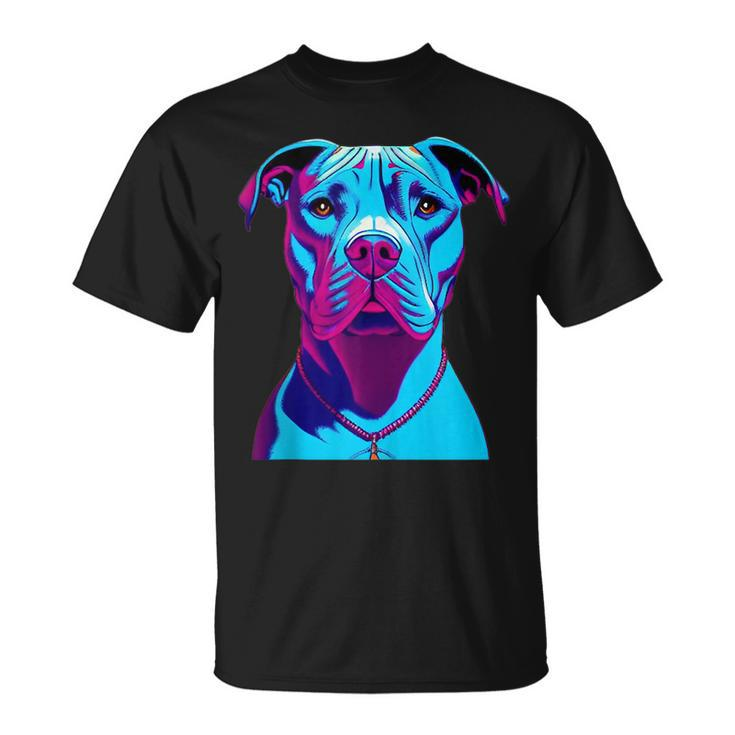 Blue Pitbull Amstaff Design  Unisex T-Shirt