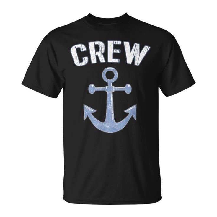Boating Captain Crew Pontoon Nautical Sailing Anchor T-Shirt