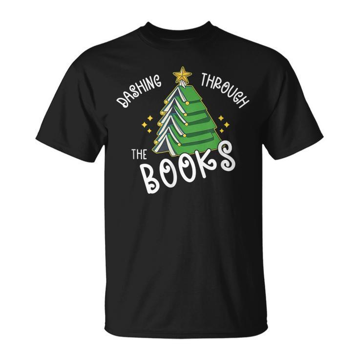 Book Lover Christmas Tree Holiday Reading Love To Read T-shirt