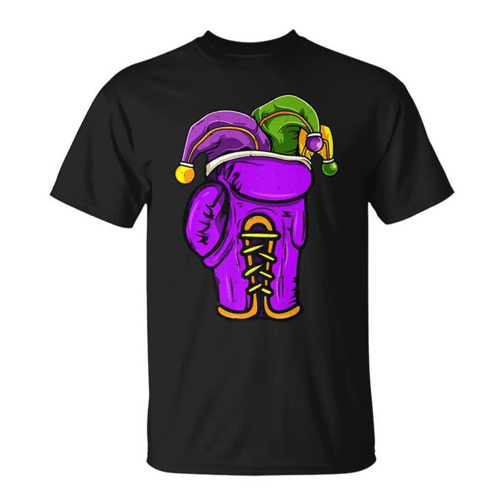 Boxing Sports Lover Mardi Gras Carnival Party Jester T-Shirt