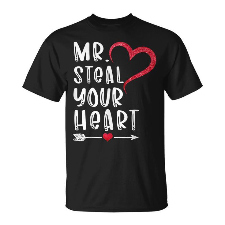 Boys Valentine Mr Steal Your Heart For Boys Men T-Shirt