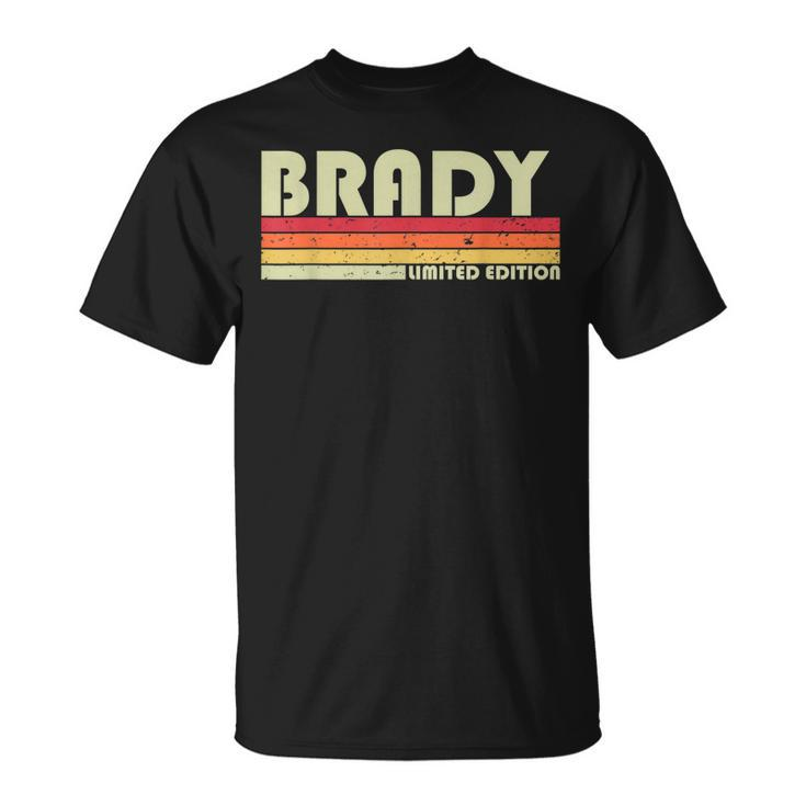 Brady Name Personalized Retro Vintage Birthday V2 T-Shirt