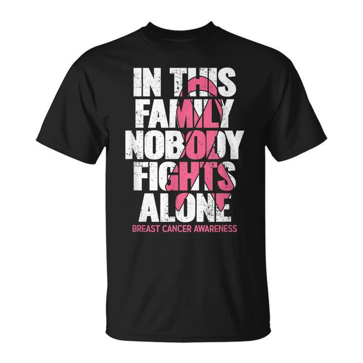 Breast Cancer Support Vintage Family Breast Cancer Awareness T-Shirt