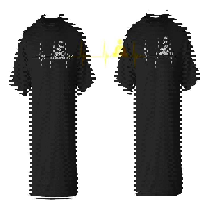 Buddhist Meditation Heartbeat Shirt - Buddha Heartbeat Tee Buddhist Meditation Heartbeat Shirt - Buddha Heartbeat Tee