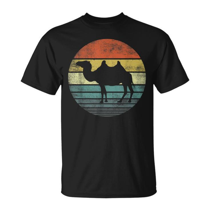 Camel Lover Retro Vintage Zoo Animal Silhouette T-Shirt