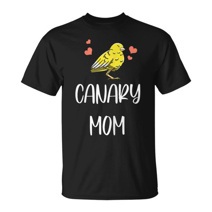 Canary Mom Leaf Pattern Cool Fowl Finch Pet Bird Lover Gift Gift For Womens Unisex T-Shirt