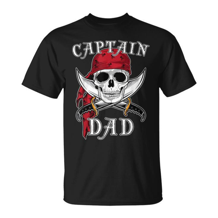 Captain Dad Skeleton Halloween Unisex T-Shirt