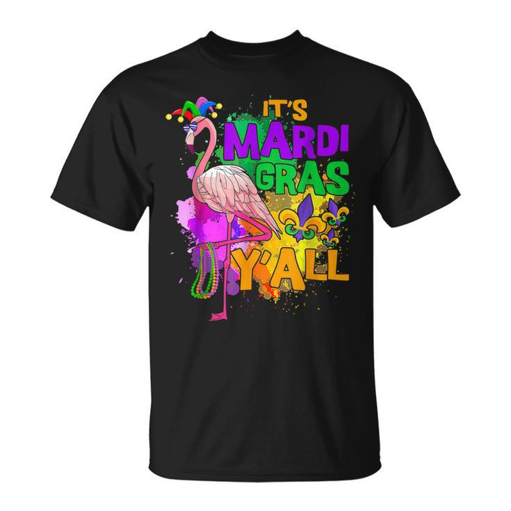 Carnival Party Idea Flamingo Mardi Gras V3 T-Shirt