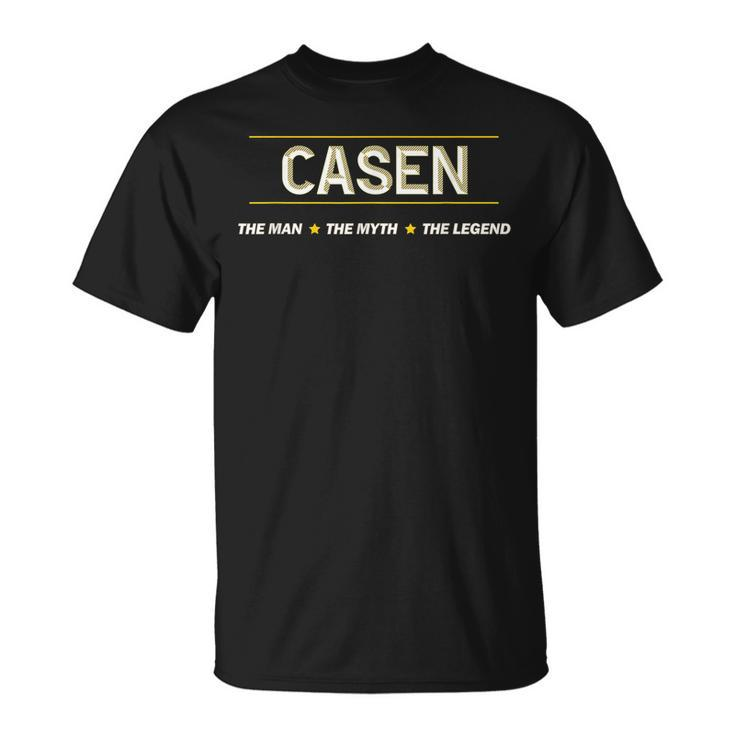Casen The Man The Myth The Legend | Mens Boys Name Funny Unisex T-Shirt