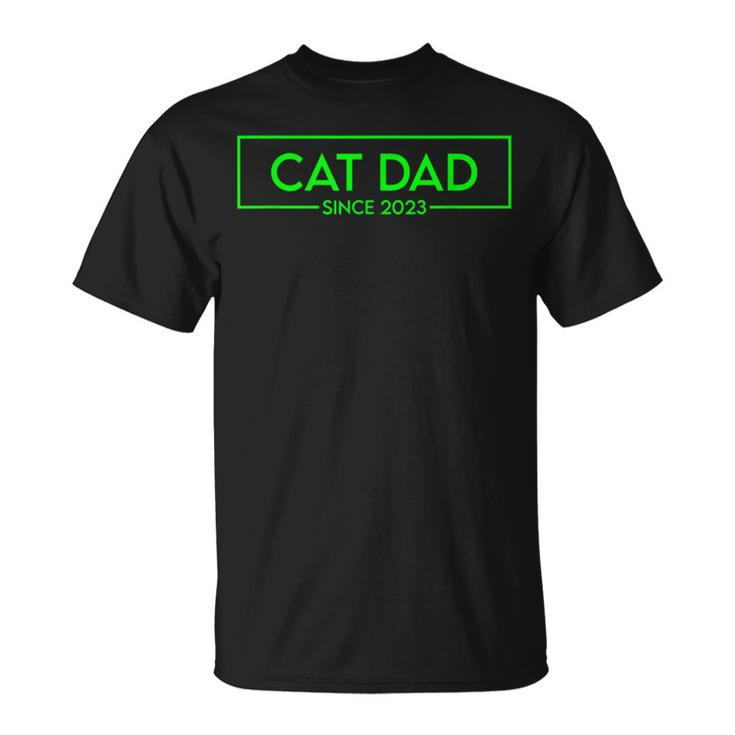 Cat Dad Since 2023 Promoted To Cat Dad  V4 Unisex T-Shirt