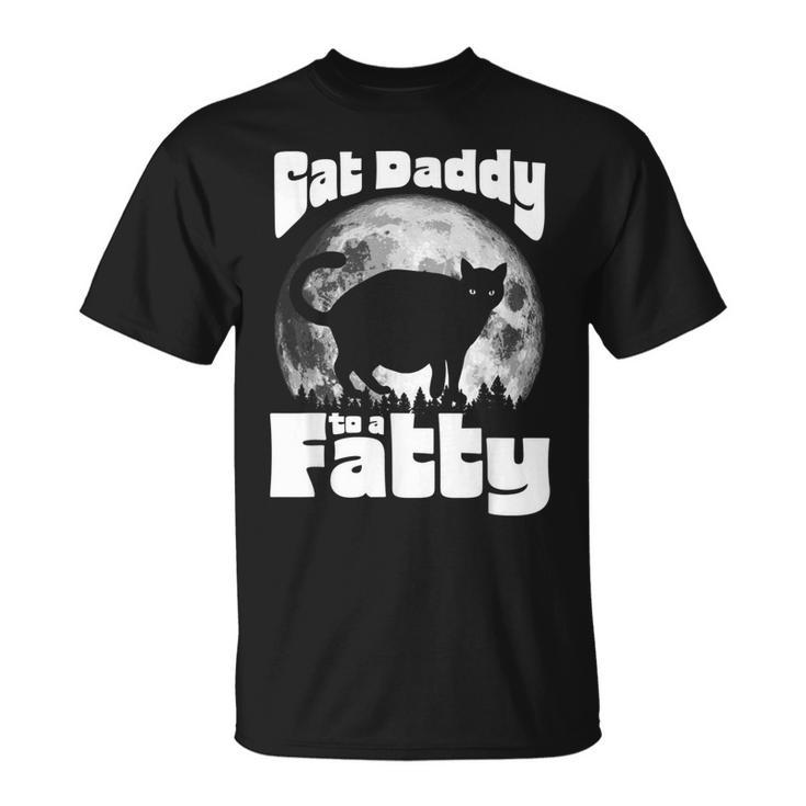 Cat Daddy To A Fatty Vintage Full Moon & Chonk Dad T-Shirt