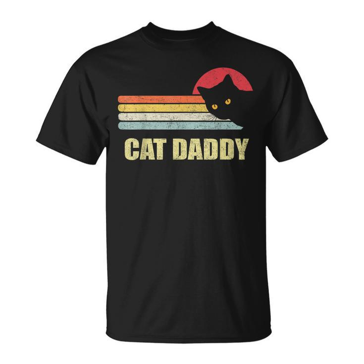 Mens Cat Daddy Vintage Style Cat Retro Distressed T-Shirt