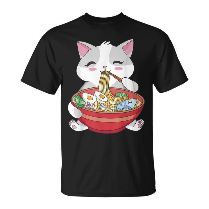 Cat Ramen Japanese Kawaii Anime Cute Cats For Daughter T-shirt