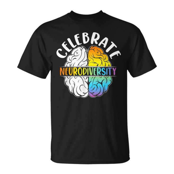 Celebrate Neurodiversity Mental Health Autism Awareness  Unisex T-Shirt