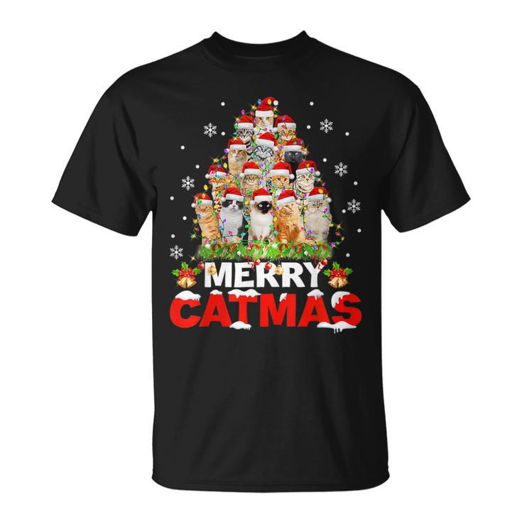 Christmas Cat Meowy Christmas Merry Catmas Christmas T-shirt