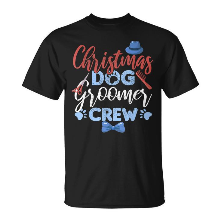 Christmas Dog Groomer Crew Grooming T-shirt