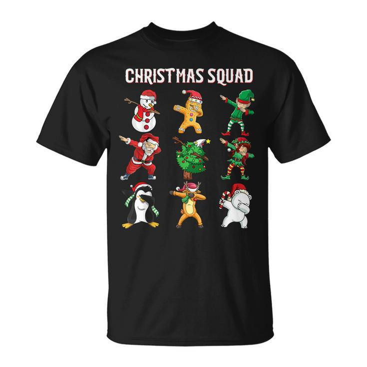 Christmas Squad Dab Santa Friends Matching Family Christmas T-shirt