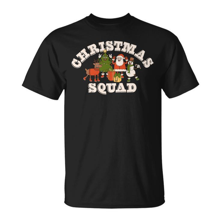 Christmas Squad Retro Groovy Family Matching Pyjamas T-Shirt