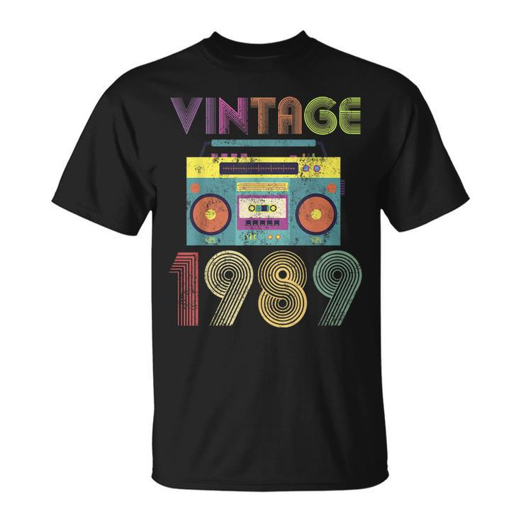 Classic 1989 30Th Birthday Vintage T Shirt Retro Mixtape Unisex T-Shirt