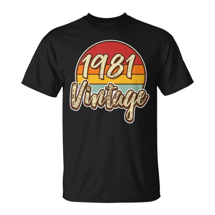 Classic Vintage 38Th Birthday T Shirt 38 Years Old 1981 Unisex T-Shirt