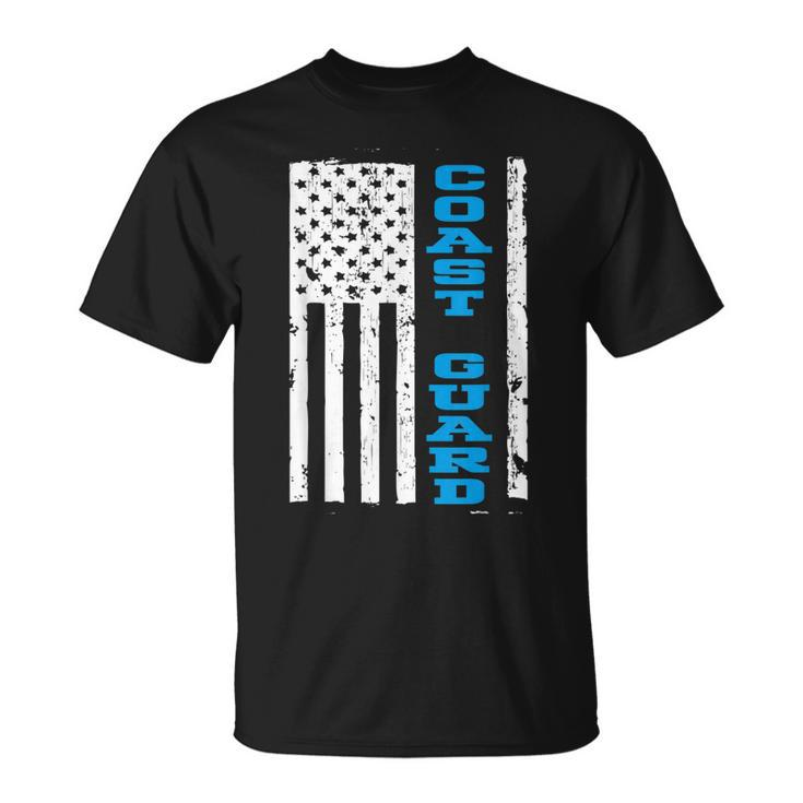 Coast Guard Thin Blue Line Flag American T-Shirt