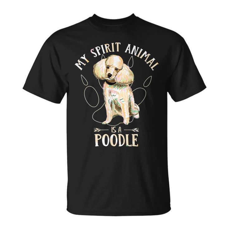 Colorful My Spirit Animal Is A Poodle Dog Puppy Lover T-shirt