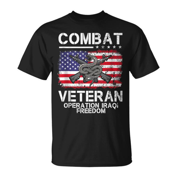 Combat Veteran Operation Iraqi Freedom Veterans Day Iraq T-Shirt