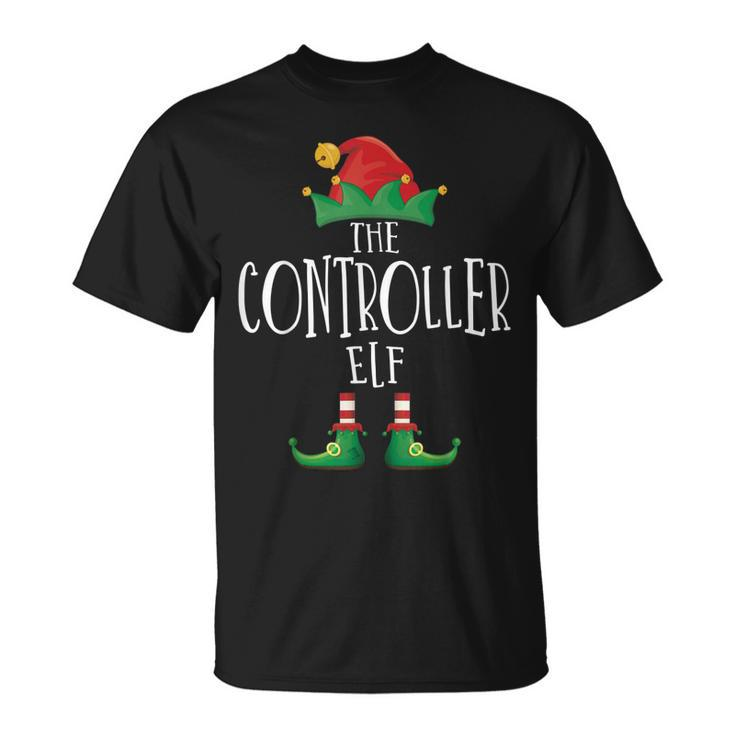 Controller Elf Gamer Familie Passender Pyjama Weihnachten T-Shirt
