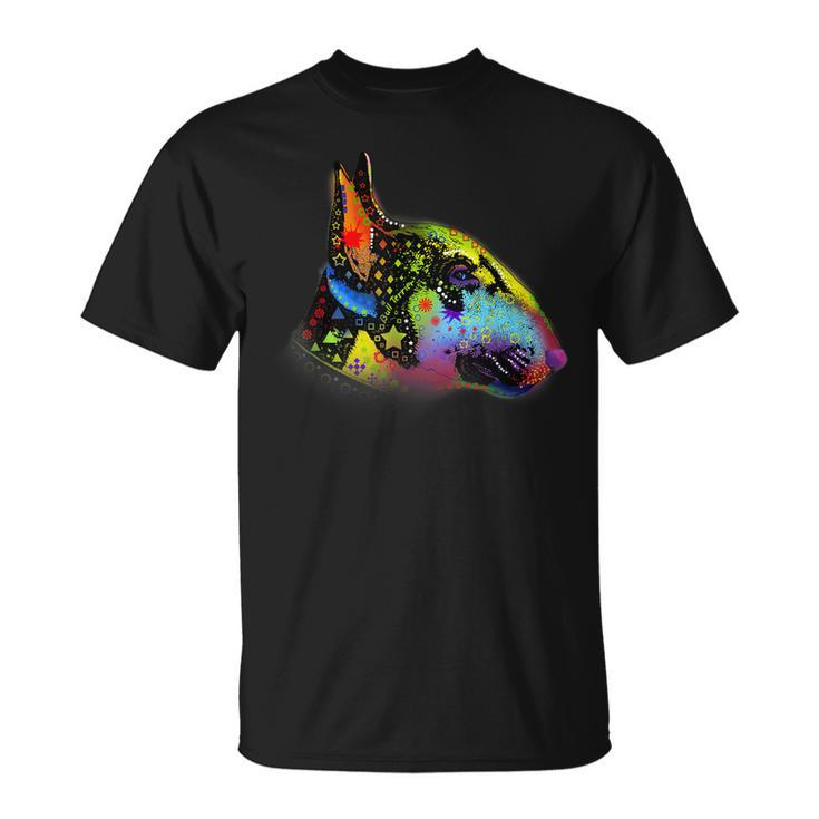 Cool Bull Terrier Hippie Style T-shirt