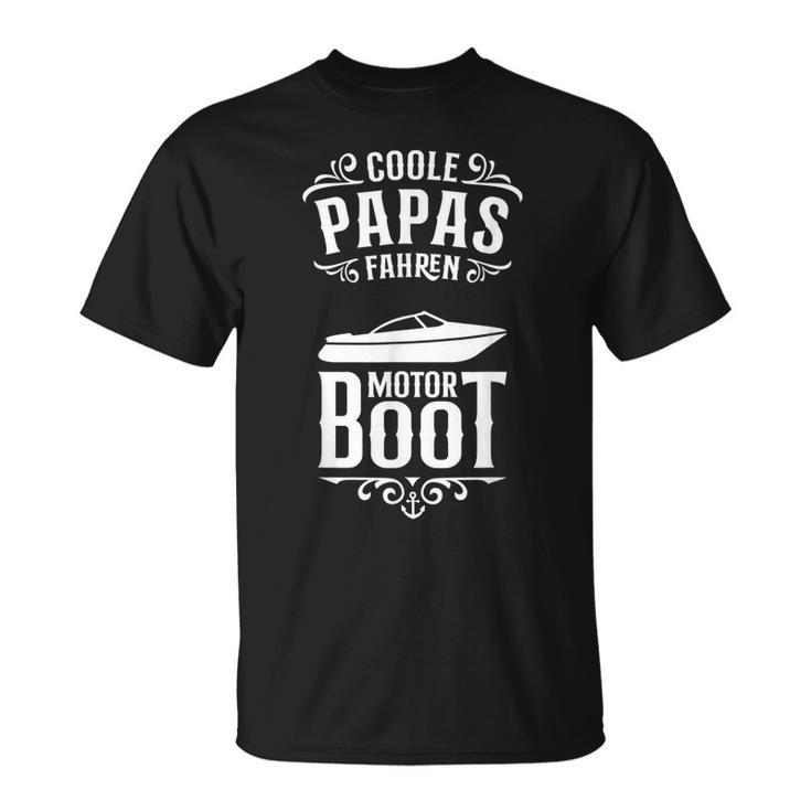 Coole Papas Fahren Motorboot Kapitän Papa T-Shirt