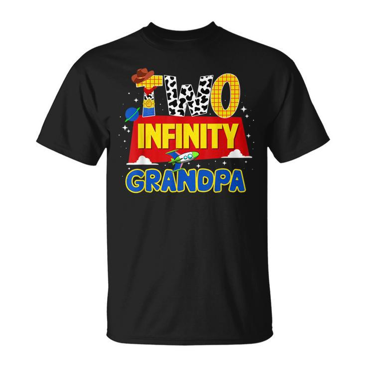 Cowboy Grandpa Two Infinity And Beyond Birthday Decorations Unisex T-Shirt
