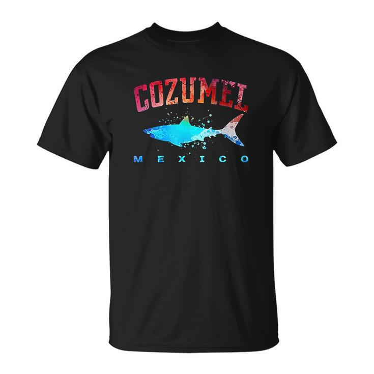Cozumel Mexico Shark Scuba Diver Snorkel Diving Spring Break T-shirt