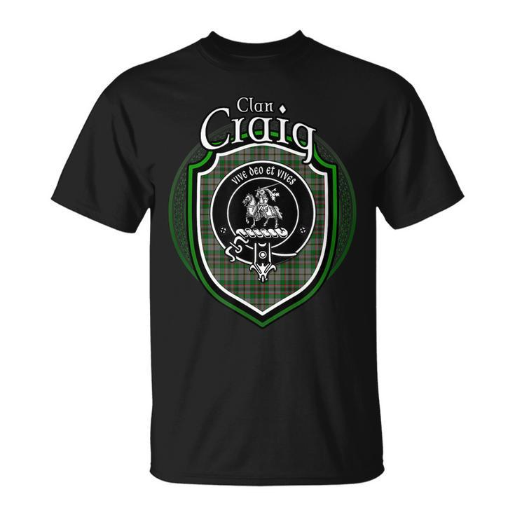 Craig Clan Crest | Scottish Clan Craig Family Crest Badge Unisex T-Shirt