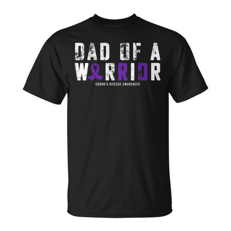 Crohns Disease Awareness Dad Of A Warrior Vintage T-Shirt