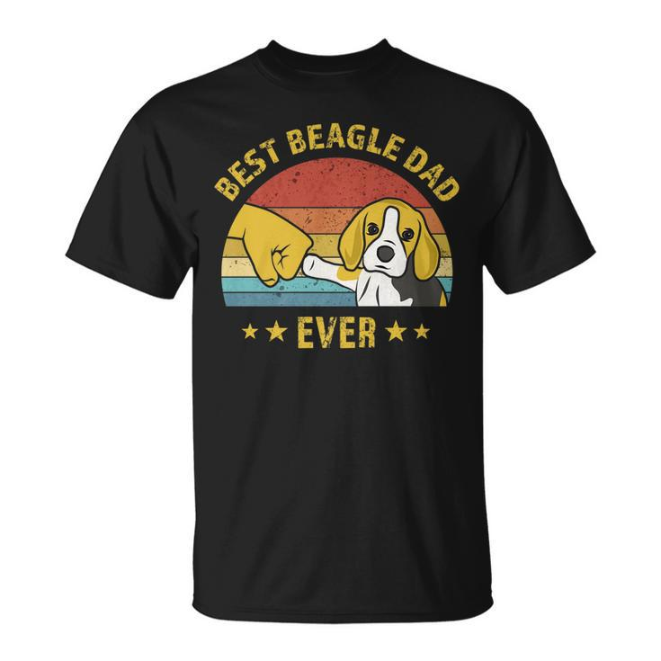Cute Best Beagle Dad Ever Retro Vintage Puppy Lover V2 T-Shirt