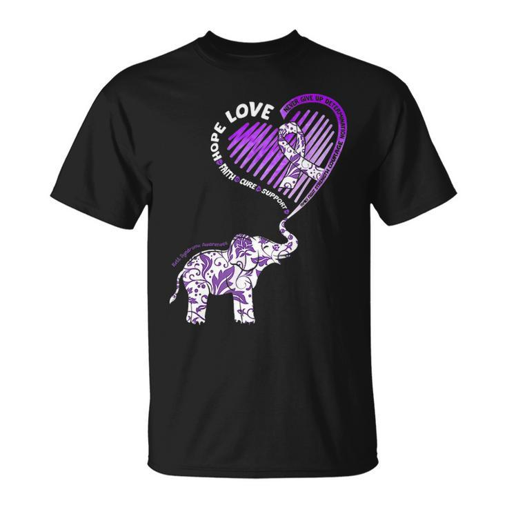 Cute Elephant With Heart Rett Syndrome Awareness Gifts Unisex T-Shirt
