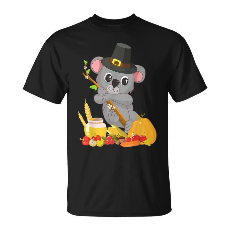 Cute Koala Bear Pilgrim - Happy Thanksgiving Holiday Autumn T-shirt