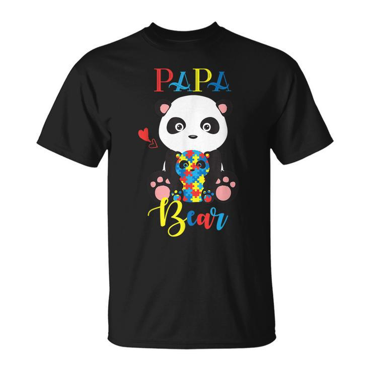 Cute Panda Bear Lovers Papa Panda Autism Father Puzzle Baby Unisex T-Shirt