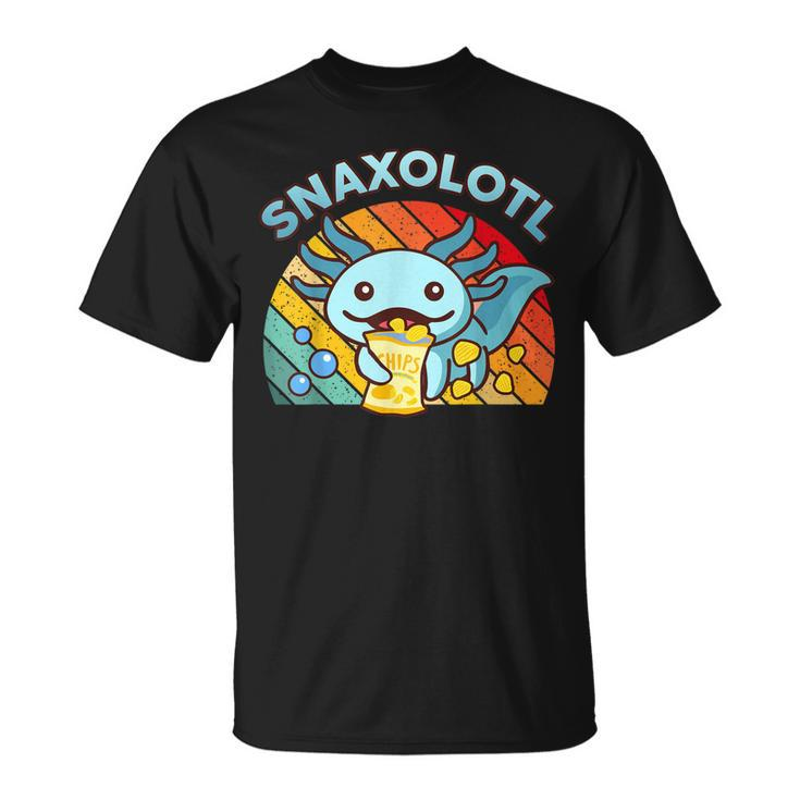 Cute Snaxolotl Axolotl- Kids Boy Food Lover Gift Snacks  Unisex T-Shirt