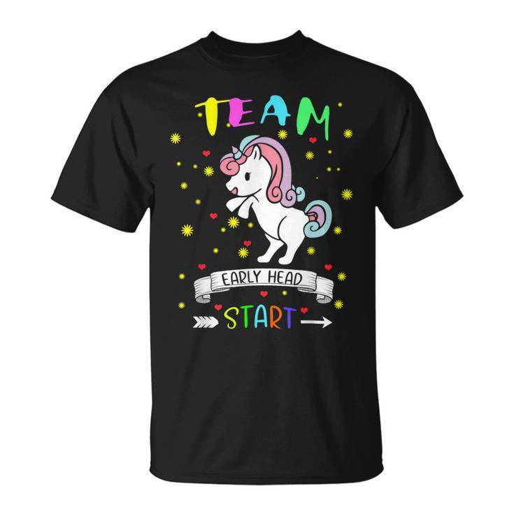 Cute Unicorn Team Early Head Start Back To School T-Shirt