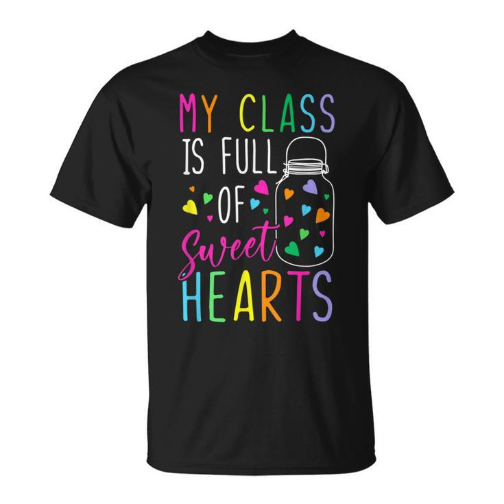 Cute Valentines Day Teacher Love My Sweet Students T-shirt