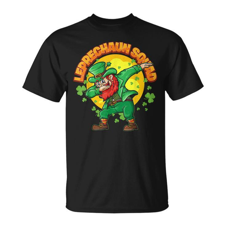 Dabbing Leprechaun Funny St Patricks Day Squad Irish Gift Unisex T-Shirt