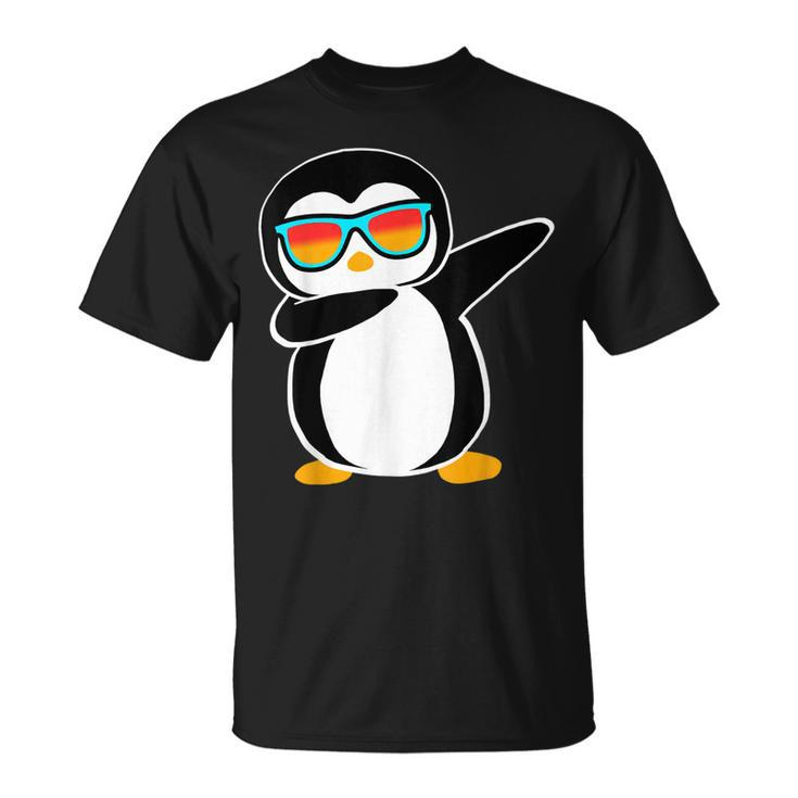 Dabbing Penguin  Cute Animal Birthday Party Gift  Unisex T-Shirt