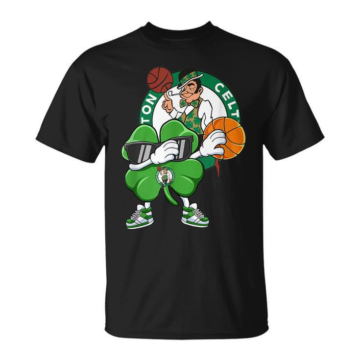 Dabbing Shamrock Basketball St Patricks Day Boston-Celtic  Unisex T-Shirt