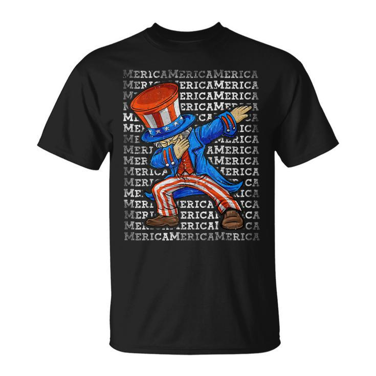 Dabbing Uncle Sam 4Th Of July Dab Dance Lovers Unisex T-Shirt