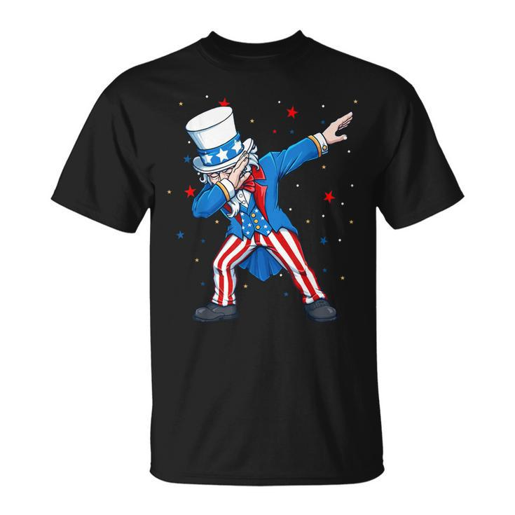 Dabbing Uncle Sam 4Th Of July Kids Boys Men Unisex T-Shirt