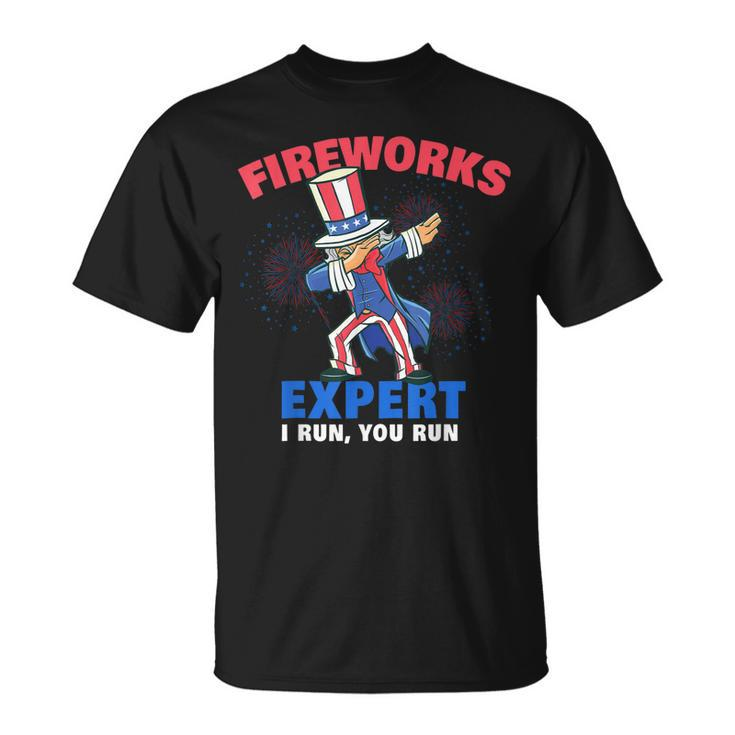 Dabbing Uncle Sam | Fireworks Director Funny July 4Th Gift Unisex T-Shirt
