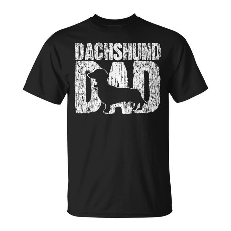 Dachshund Dad Wiener Father Fathers Day Vintage Gift Unisex T-Shirt